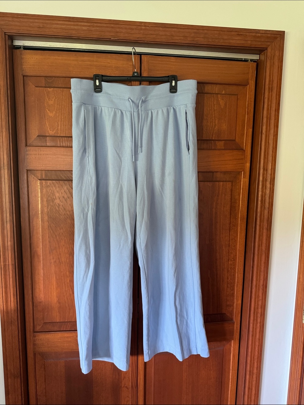 Old Navy Light Blue Wide-Leg Drawstring Joggers